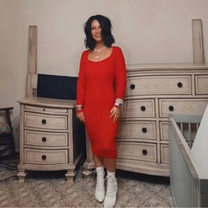 Elegant Red Women's Dress